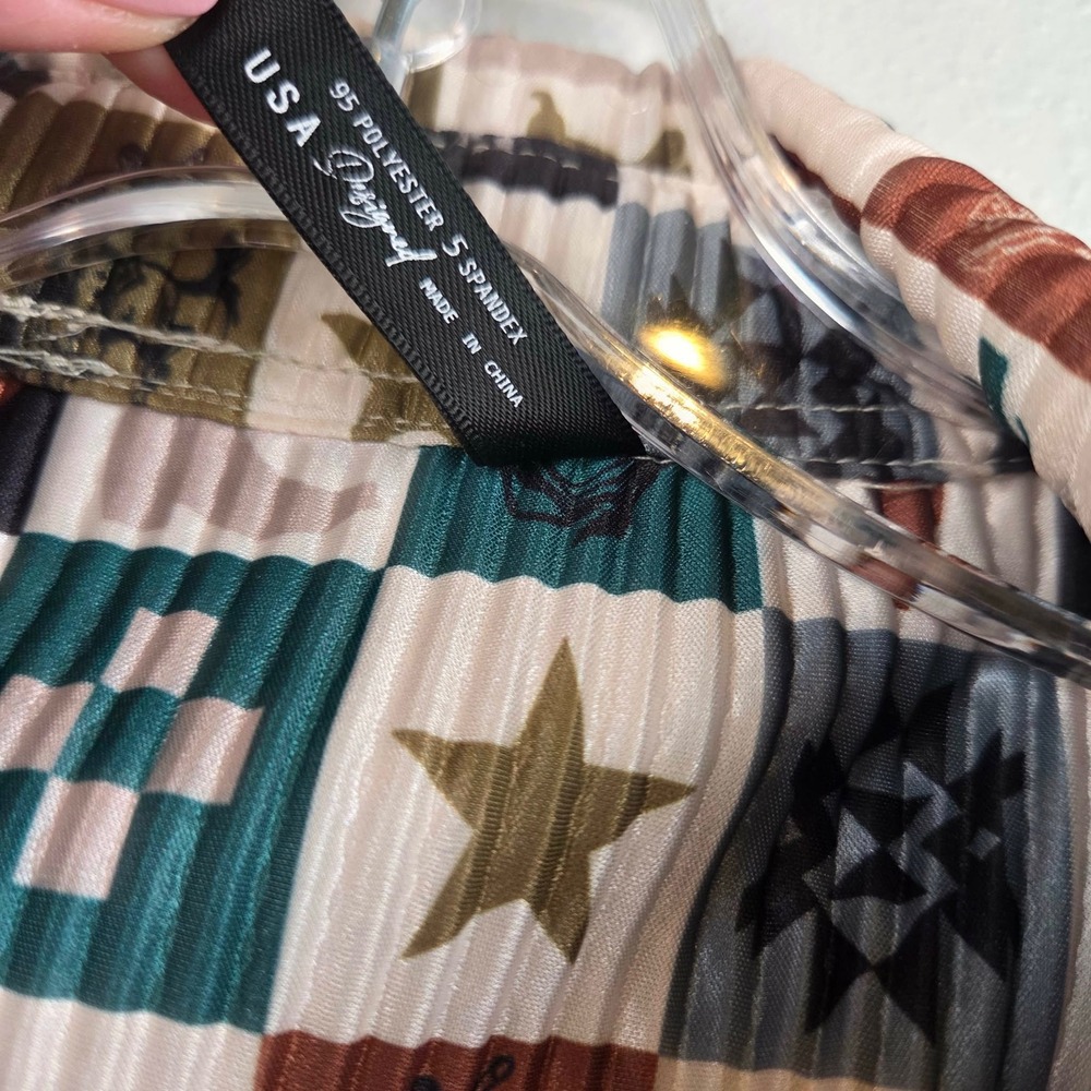 Two Fly Western Ribbed Patchwork Button Down Shir… - image 13